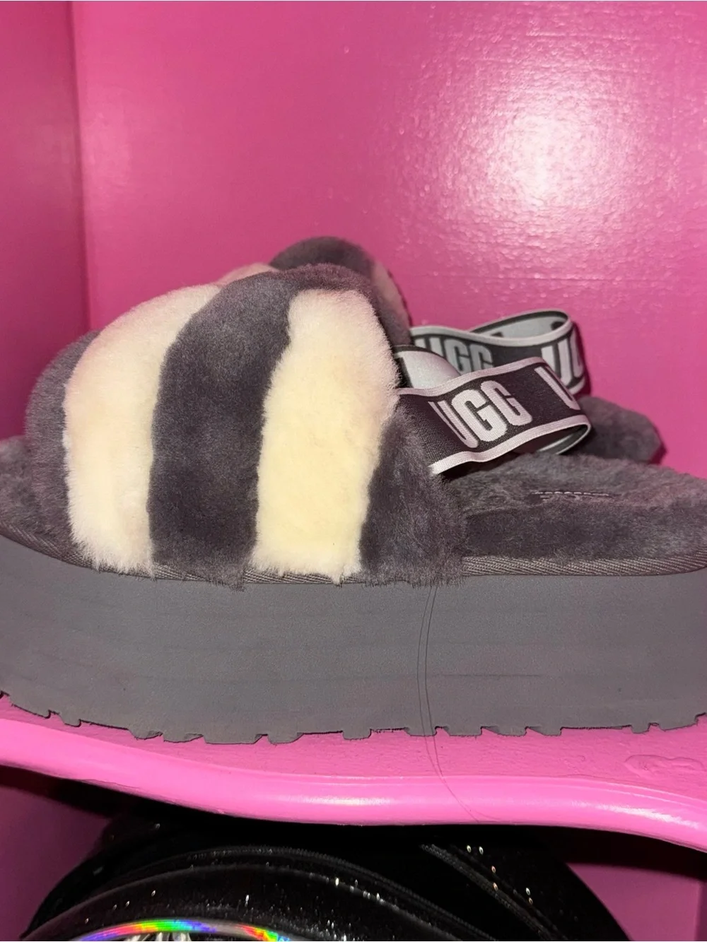 UGG Disco Stripe Sandals size 6
